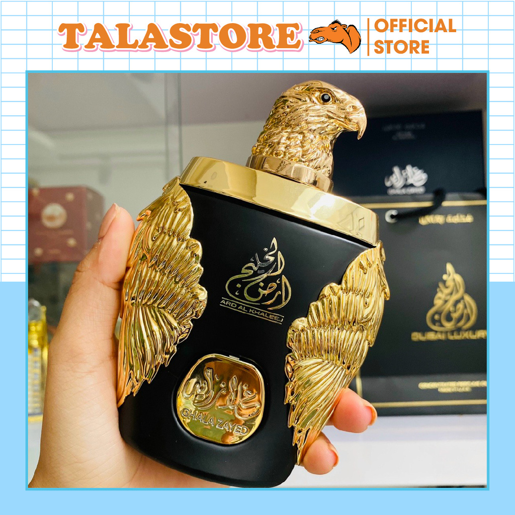 Tinh Dầu Nước Hoa Dubai Ghala Zayed Luxury Đại Bàng Gold 100ml, dạng xịt, mùi nam tính, trầm ấm