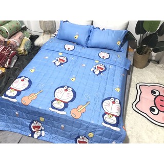 Trọn Bộ Chăn Ga Gối Hè Thu 5 Món - Doremon
