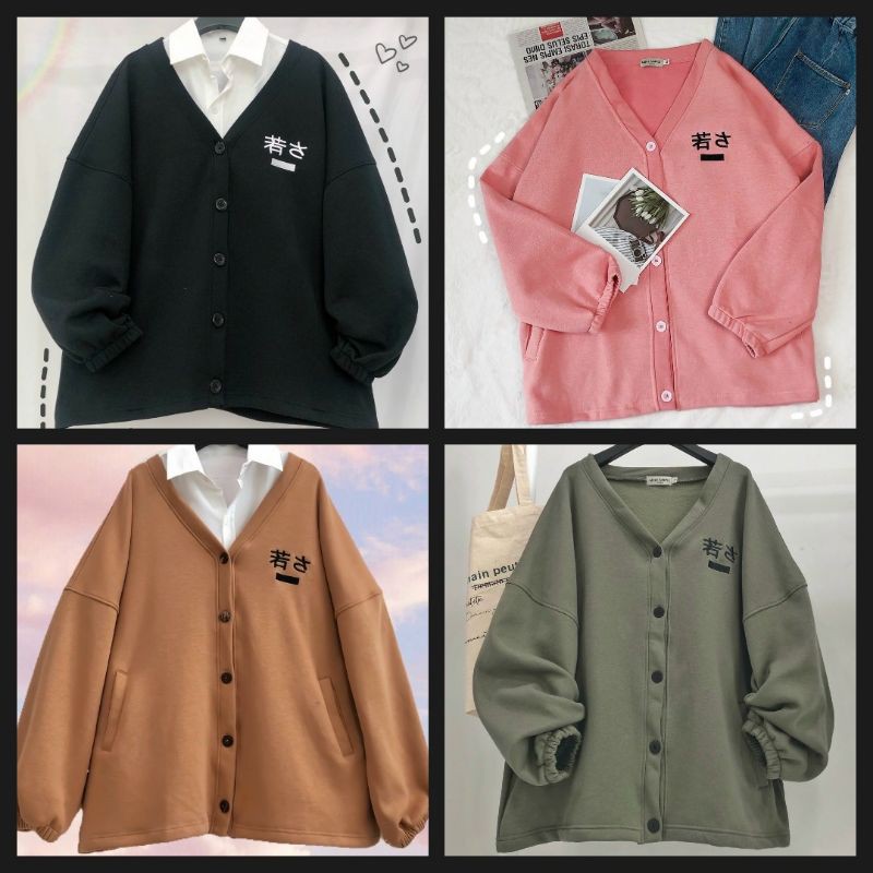 (Ảnh thật)Áo Khoác Nỉ Bông CARDIGAN CUBE Form Rộng Ulzzang thời trang teen hè