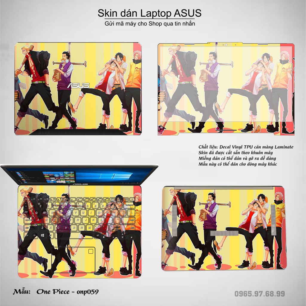 Skin dán Laptop Asus in hình One Piece nhiều mẫu 3 (inbox mã máy cho Shop)