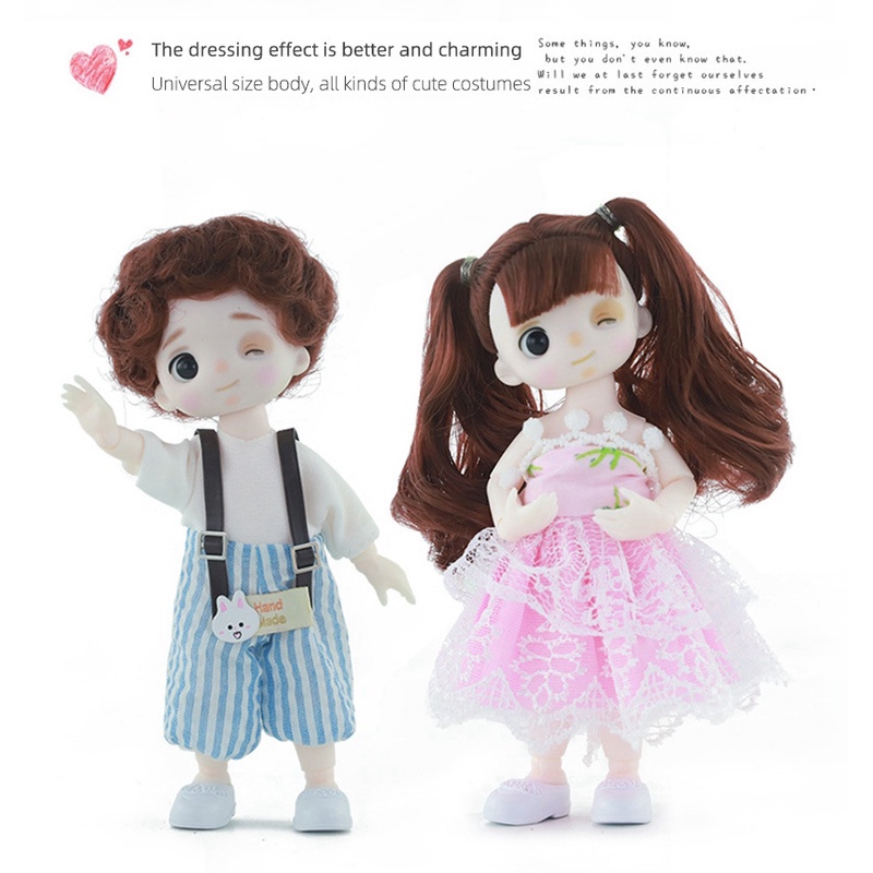 Búp Bê BJD 3D Mắt 3D Và 13 Khớp Nối 16cm Tỉ Lệ 1 / 12