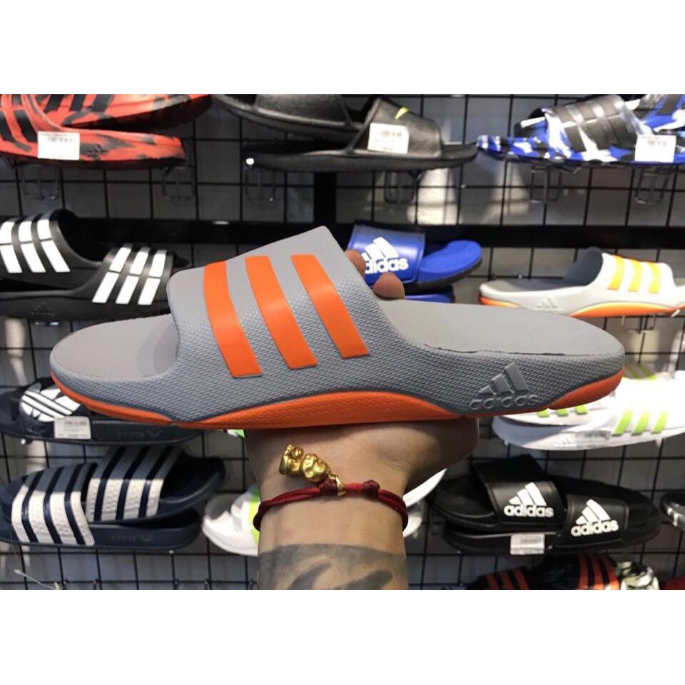 Dép adidas đúc nguyên khối hàng VNXK - Màu Xám Cam - Fullbox