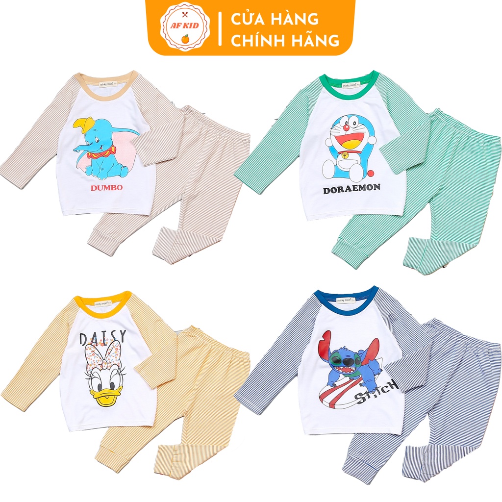 Bộ quần áo Sọc Voi Dumbo Dài Tay AF KID Cho Bé Trai Bé Gái Chất Cotton Cao Cấp Siêu Co Giãn Thấm Hút Mồ Hôi Tốt