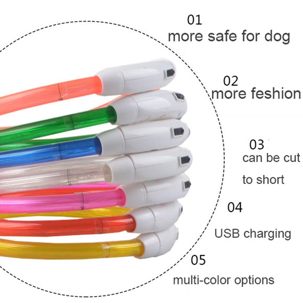 Vòng Cổ Thú Cưng Màu Dạ Quang Có Thể Sạc Lại Bằng Cổng USB