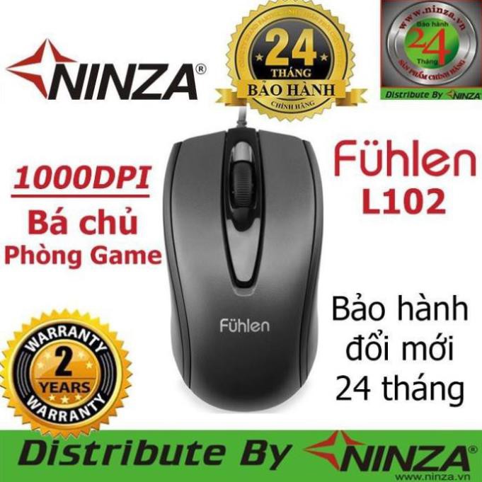 Chuột chơi game Fuhlen X102S, 2400DPI, Lò xo Omron 10 triệu click