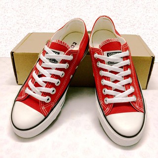 Giày convers cổ thấp màu đỏ nữ