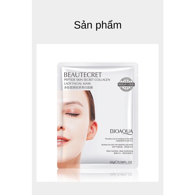 [Hàng mới về] Mặt nạ dưỡng da Bioaoua-Peptide Collagen cấp ẩm chăm sóc làn da dành cho nữ | BigBuy360 - bigbuy360.vn