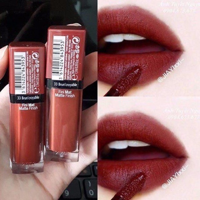 Son kem bourjois rouge edition velvet số 19 và 33