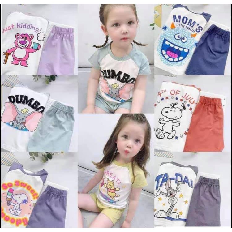 Bộ hình thú cộc tay trẻ em 💖 vải cotton siêu mịn cho bé trai, bé gái 8-18kg 💖 [FREESHIP, CAO CẤP, RẺ NHẤT]