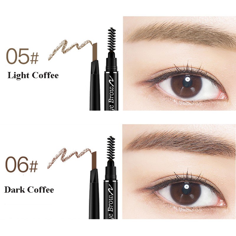 [Hàng mới về] Bút kẻ mày hai đầu 2 trong 1 có cọ chuốt lâu trôi chống thấm nước | BigBuy360 - bigbuy360.vn