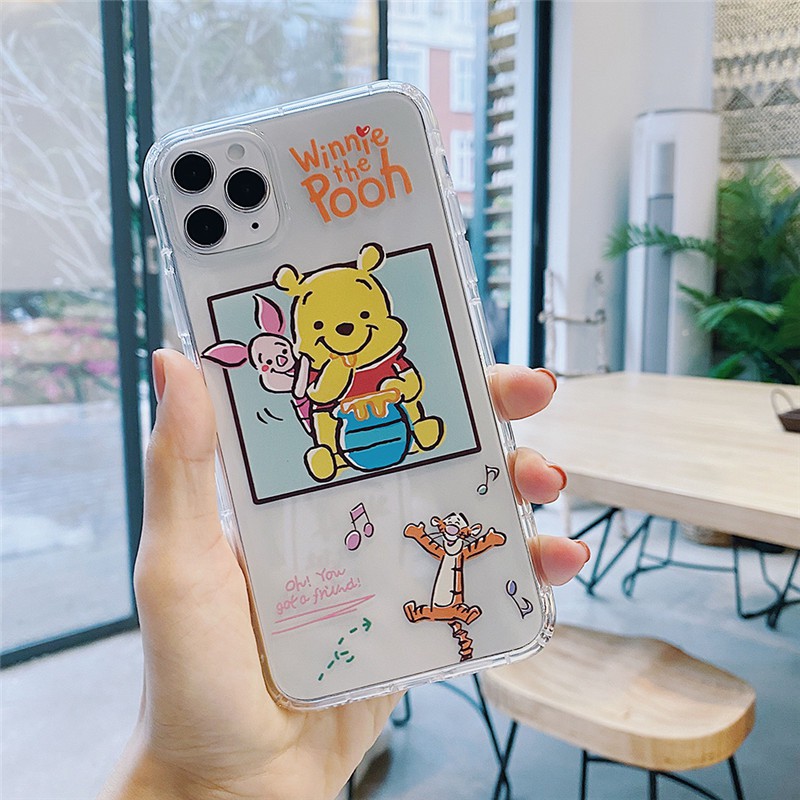 Ốp lưng đủ dòng Vsmart Joy 1/Joy 2+/Joy 4/Active 3/Bee/Live/Live 4/...Silicone trong in hình Gấu Pu