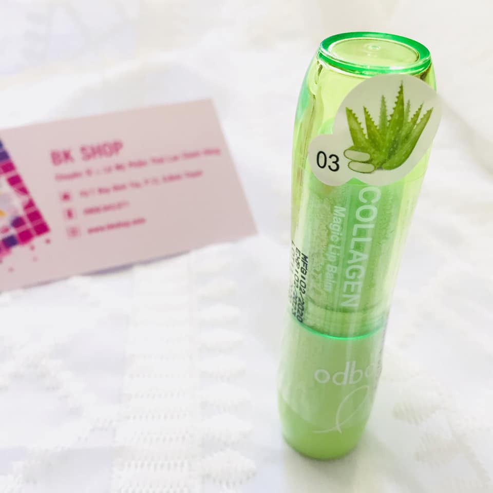 Son Dưỡng Odbo Collagen Magic Lip Balm OD521 - Màu xanh