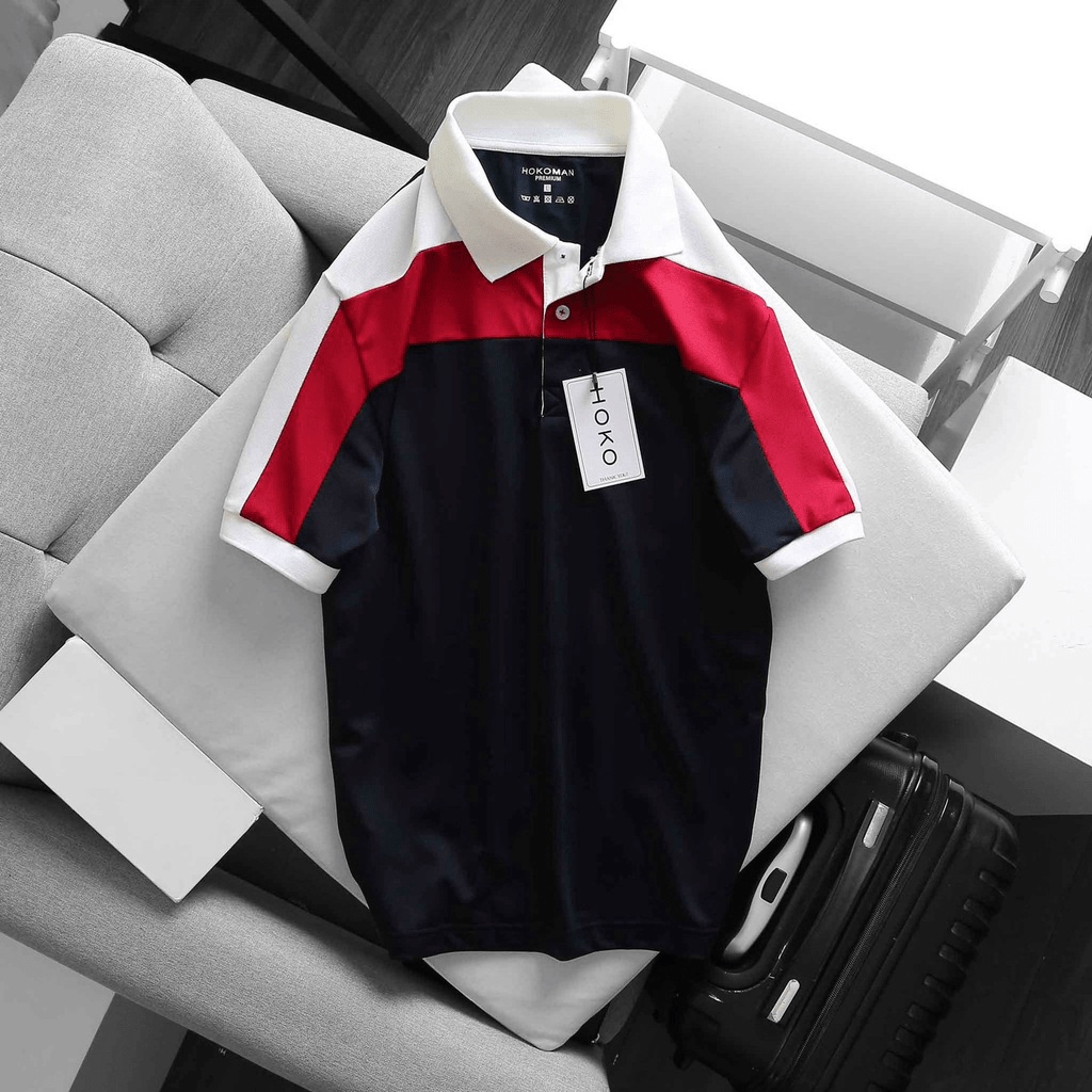 Áo thun nam cổ trụ polo cao cấp hoạ tiết siêu đẹp thời trang hàn quốc cho ae KME FASHION