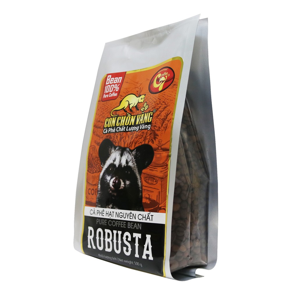 [Giá Sốc] Cà phê rang xay nguyên chất - Robusta nguyên hạt - pha phin, pha máy túi 500gr