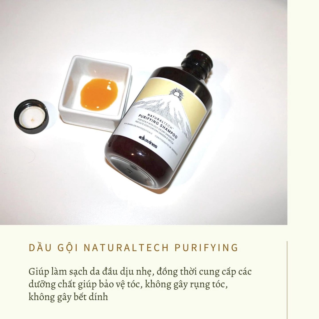 [Chính Hãng 100%] Dầu Gội Tóc Gàu Davines NaturalTech Purifying Shampoo 250ml - Hàng Nhập Khẩu