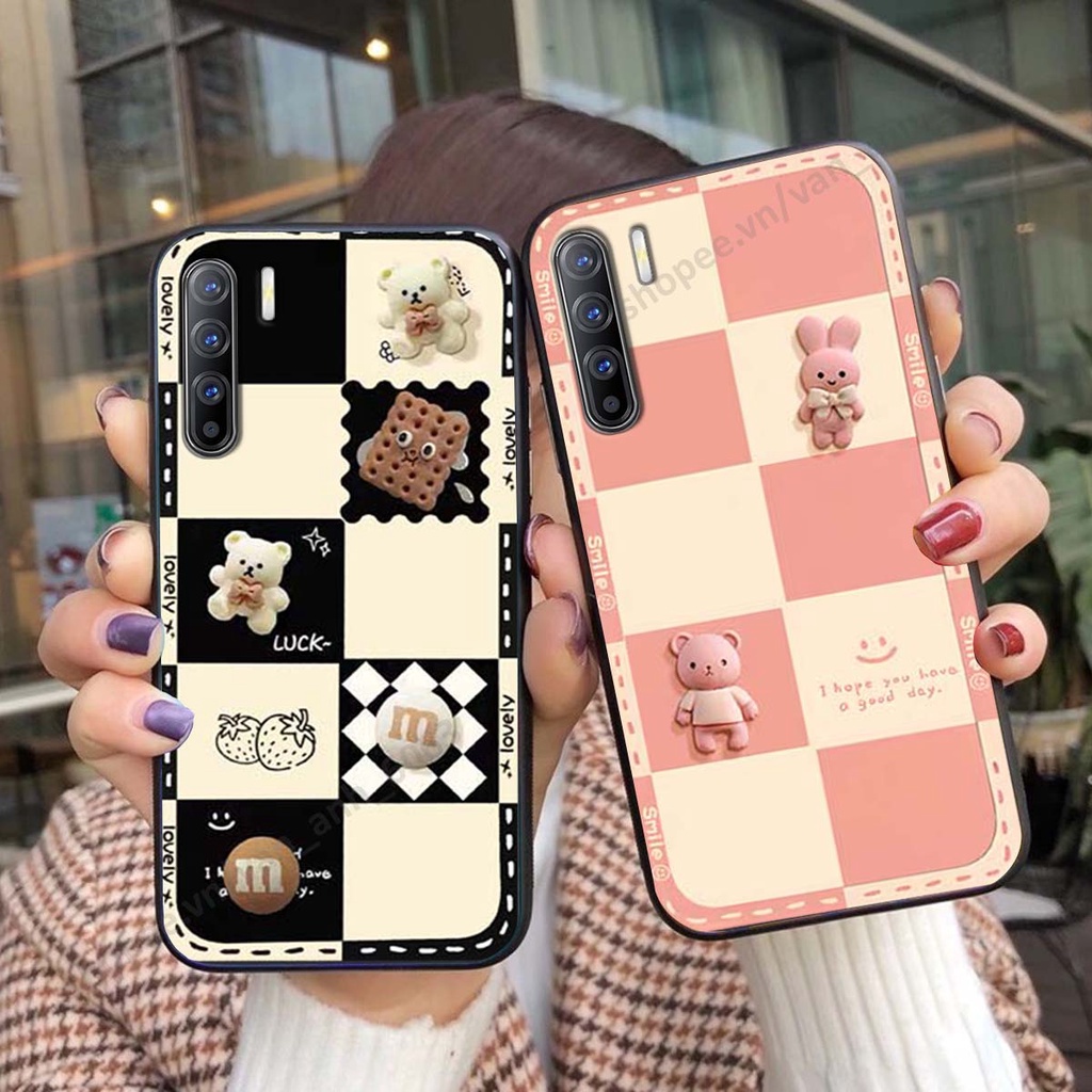 Ốp lưng Oppo Reno3 / Reno3 Pro / Reno 3 hình gấu, kẹo dễ thương cute