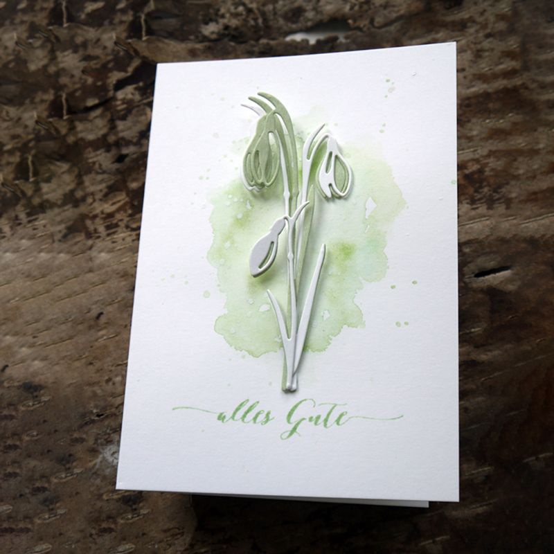 Khuôn Cắt Giấy Làm Từ Kim Loại Hình Lá Trang Trí Scrapbook