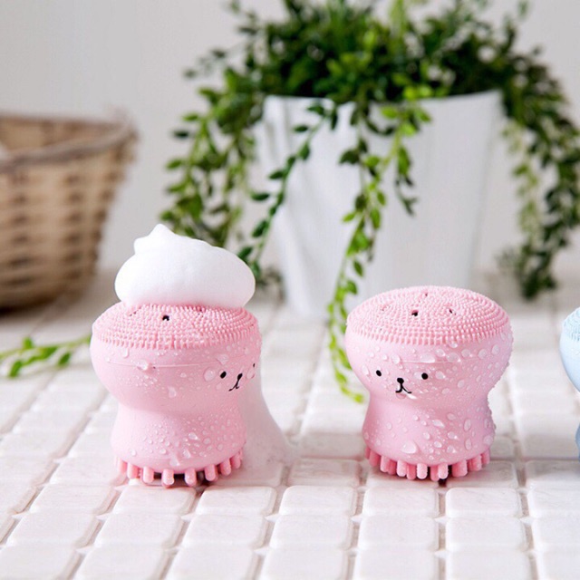 Cọ rửa mặt bạch tuộc Silicon