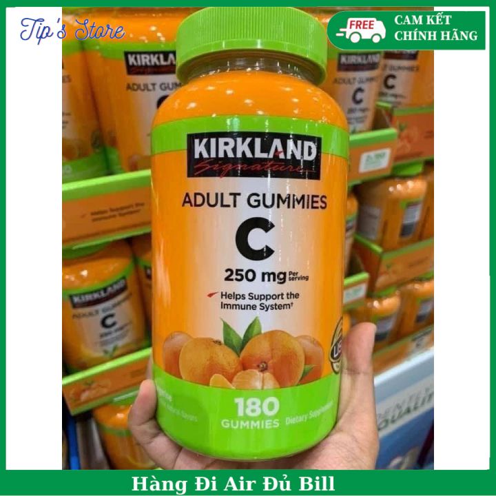 Kẹo Dẻo VITAMIN C - KIRKLAND ADULT GUMMIES C Của Mỹ Siêu Ngon Hộp 180v - Tăng Sức Đề Kháng