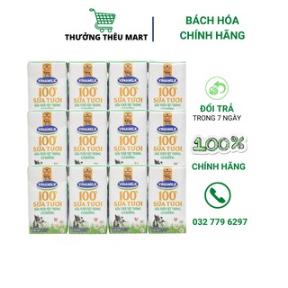 Combo 3 vỉ Sữa tươi Vinamik tiệt trùng 100% 4 hộp x110ml