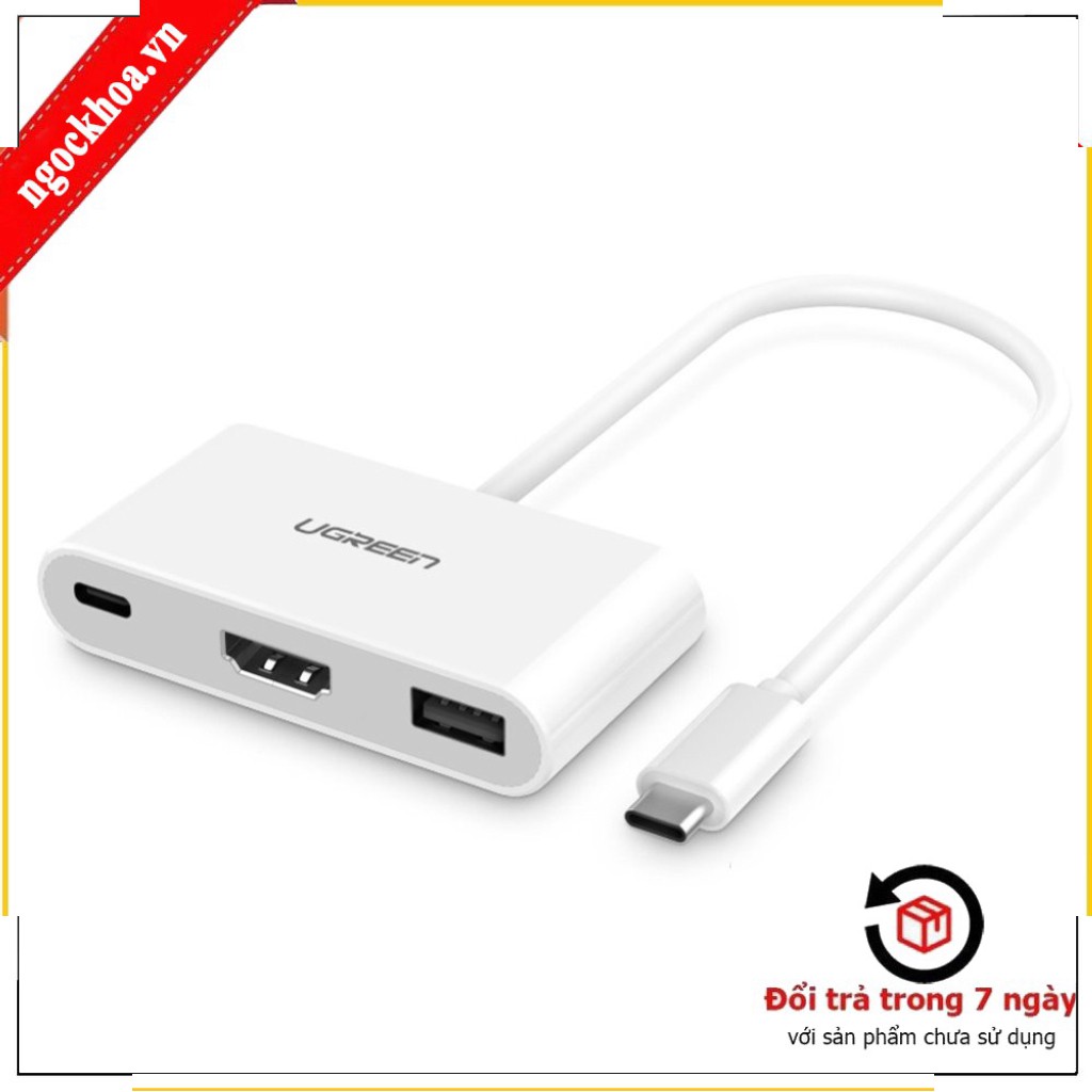 T- USB Type C to USB 3.0 +HDMI + C chính hãng Ugreen 30377