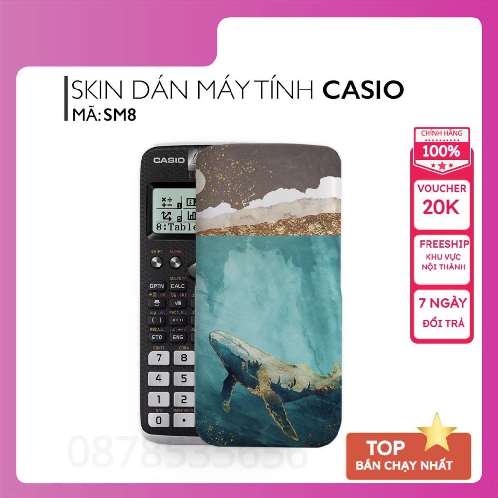 Miếng dán máy tính cầm tay CASIO In Hình Sơn Mài Bộ 2 (Casio 570 / Casio 570-2nd/ Casio 580 /Vinacal..) smb2