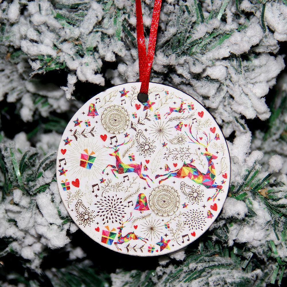 CONOPERY Phụ Kiện Trang Trí Giáng Sinh Bằng Gỗ 2021