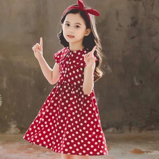 Váy chấm bi bé gái