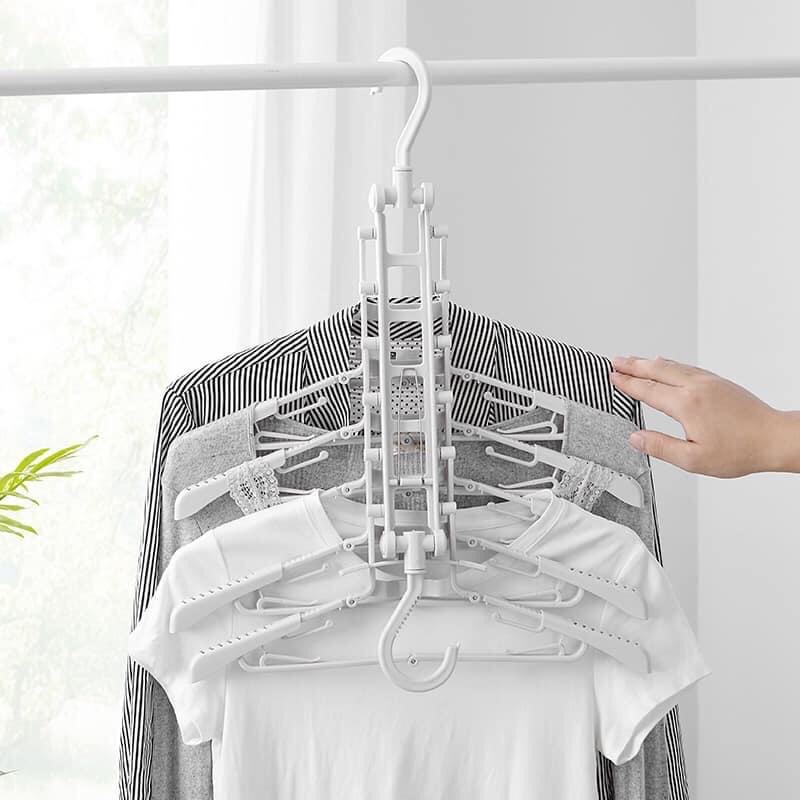 Móc treo quần áo đa năng mua 1 được 7 móc