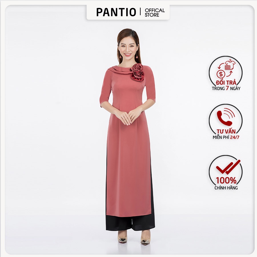 Áo dài chất liệu lụa dày dáng suông BDA50047- PANTIO