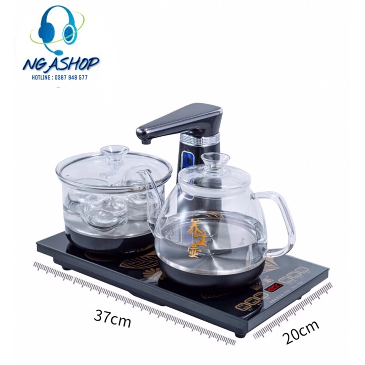 Bộ ấm đun nước pha trà tại bàn Thông minh tự động xoay vòi thêm nước,Bếp điện cảm ứng đa năng thuỷ t