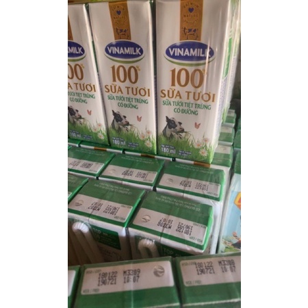 sữa tươi vinamilk 180ml