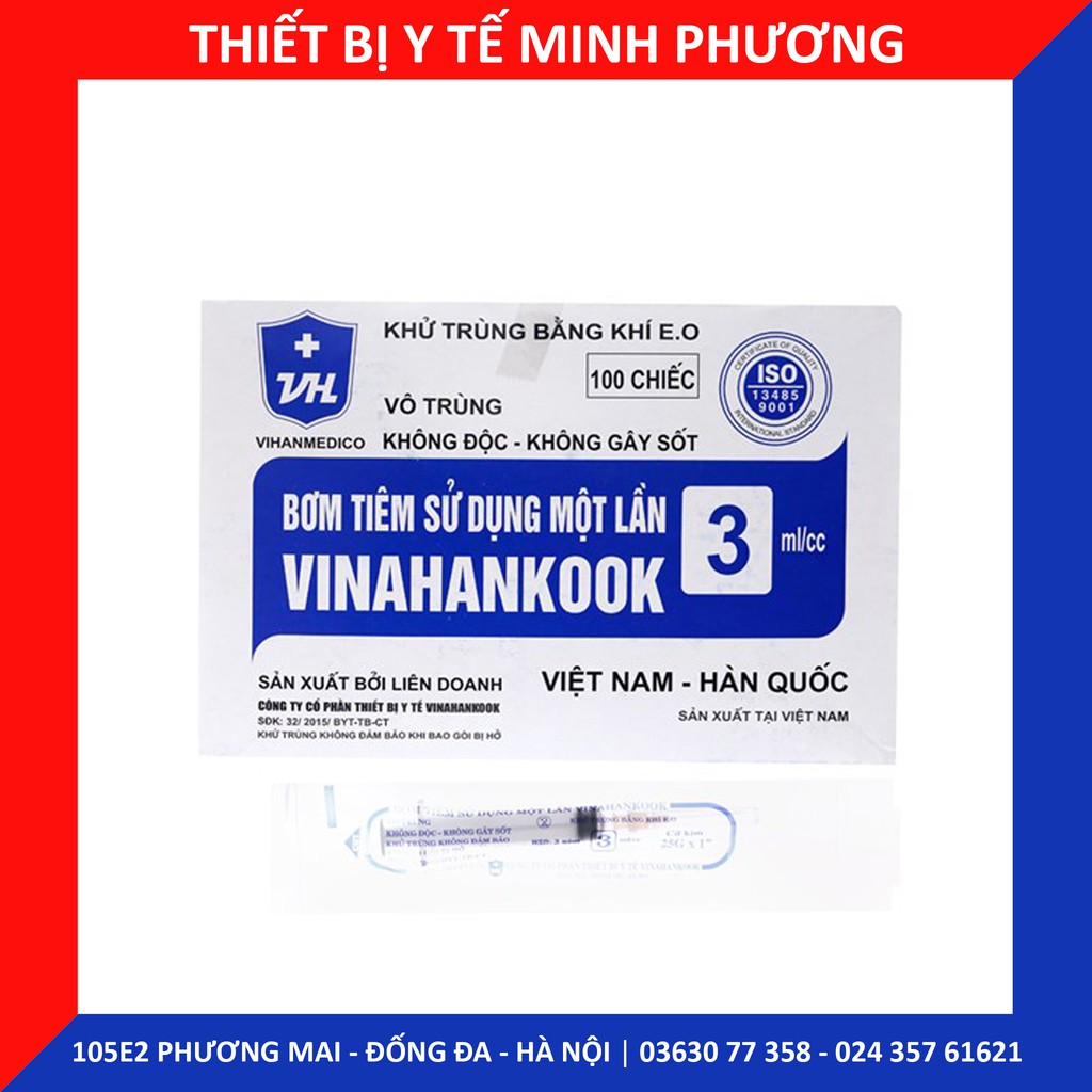 Bơm tiêm 1 lần Vinahankook 3ml