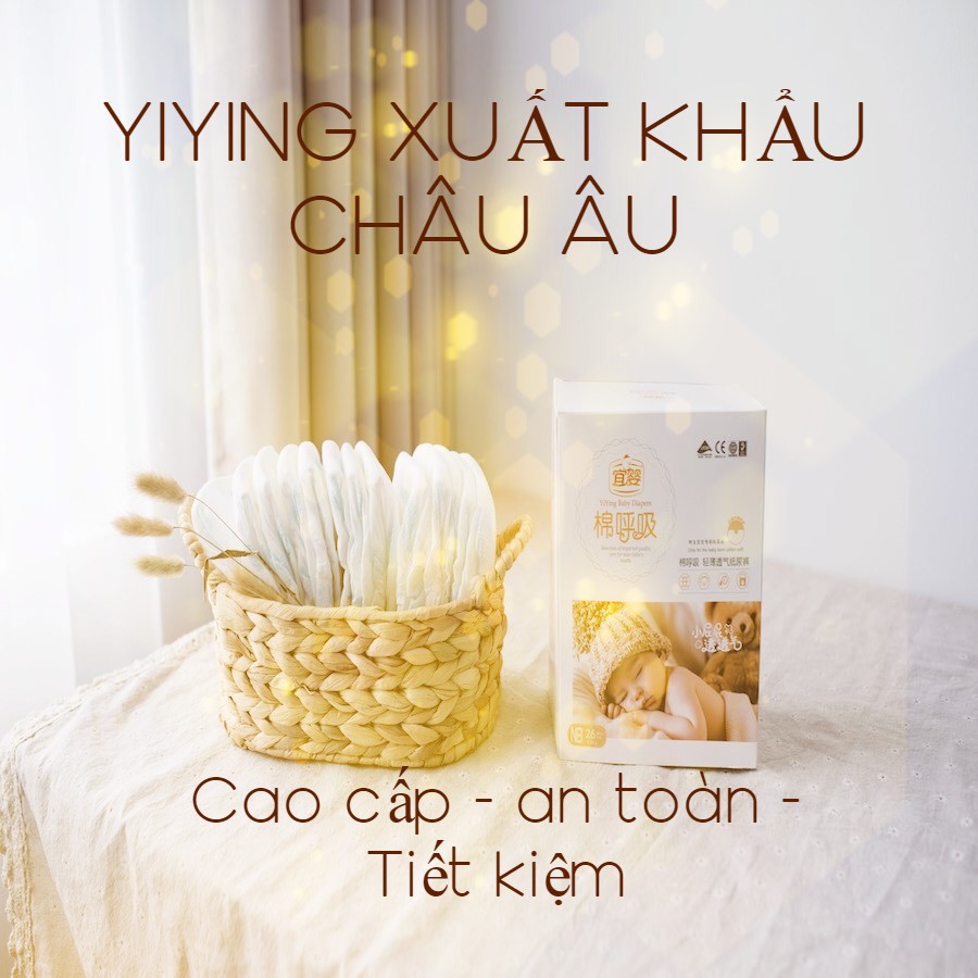 Bỉm Yiying xuất Âu dán/quần S72/M60/L52/XL44/XXL40/XXXL36........