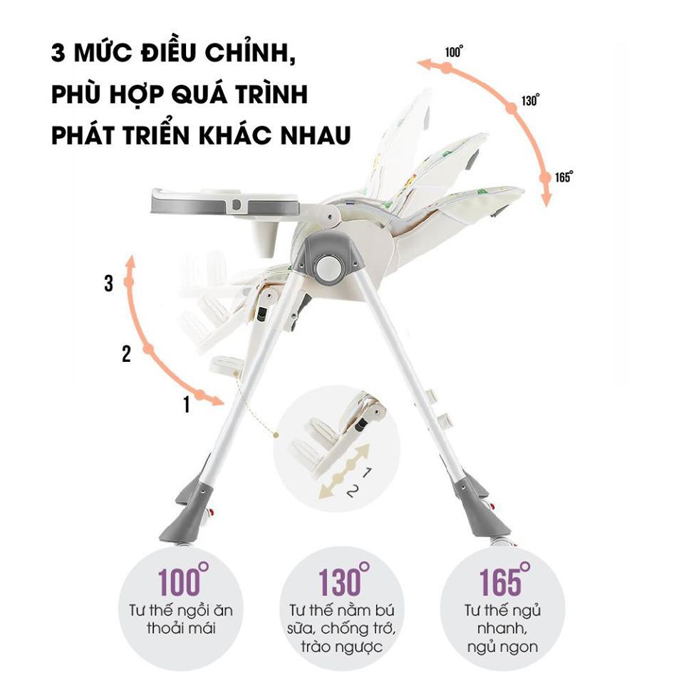 Ghế ăn dặm  𝑭𝒓𝒆𝒆𝒔𝒉𝒊𝒑  Ghế ngồi ăn cao đa năng cao cấp Aricare / Mastela 1015