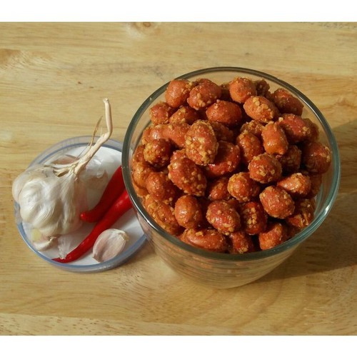 Hộp 500g Lạc Rang Tỏi Ớt Ăn Không Chất Bảo Quản