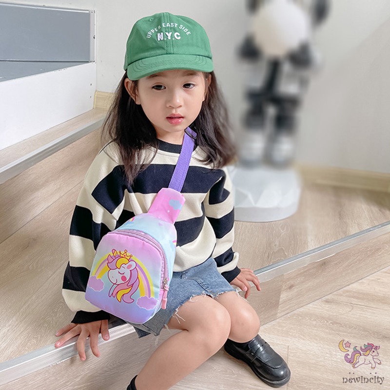 Túi Đeo Hông In Họa Tiết Hoạt Hình Phong Cách Hàn Quốc Cho Bé