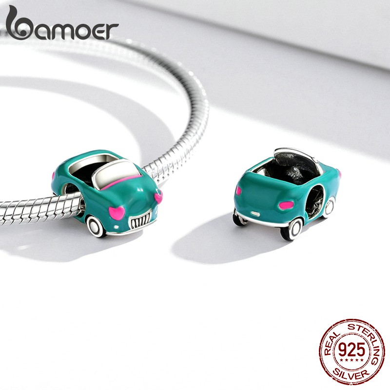 Hạt trang sức Bamoer SCC1973  bạc 925 chỉnh được hình dạng dùng làm phụ kiện vòng tay thời trang DIY