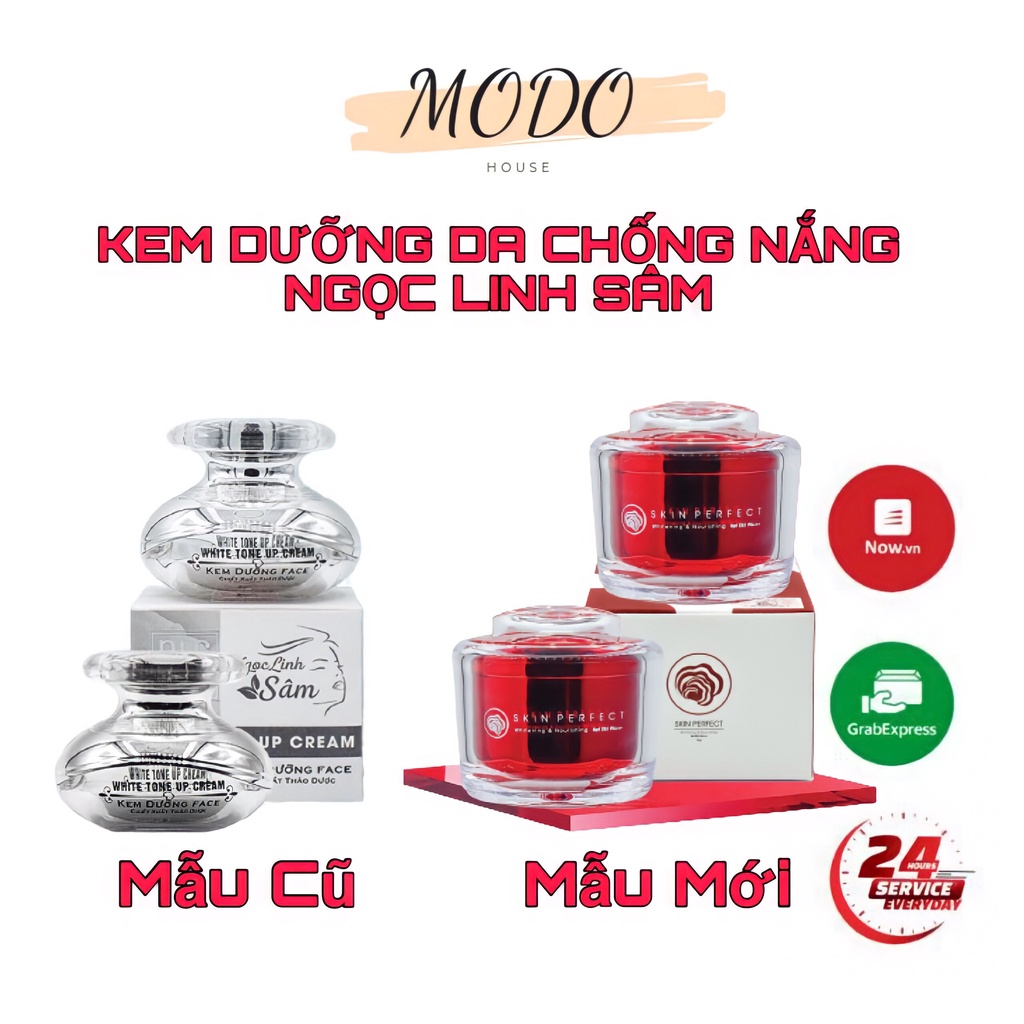 COMBO FACE NGÀY DƯỠNG DA CHỐNG NẮNG NGỌC LINH SÂM - WHITE TONE UP CREAM - SKIN FERFECT - SERUM ORGA