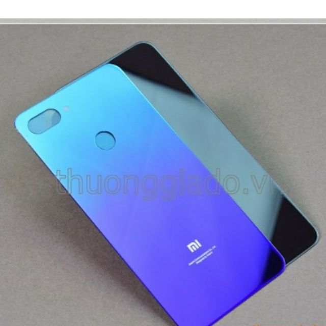 Nắp lưng kính đậy pin cho điện thoại Xiaomi Mi 8 Lite full keo