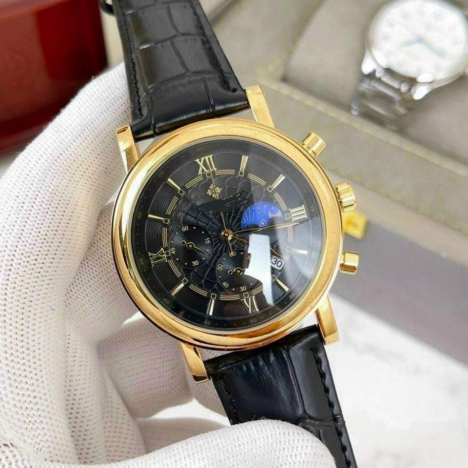 Đồng hồ NAM Tibihome dây da kim loại thời trang PT1266 nhiều mặt trắng đen chống nước chống xước bảo hành