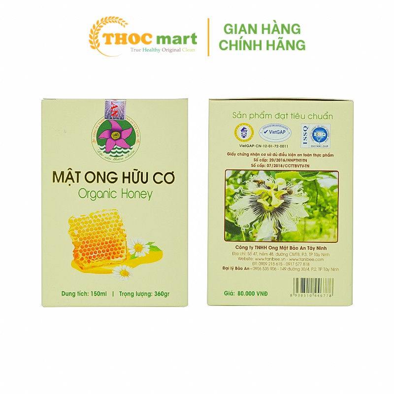 [ THOCmart.vn ] Mật Ong hữu cơ Tây Ninh (Hũ 150ml)