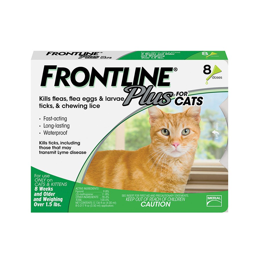 Thuốc nhỏ gáy phòng và điều trị ve rận cho mèo - Frontline plus mèo