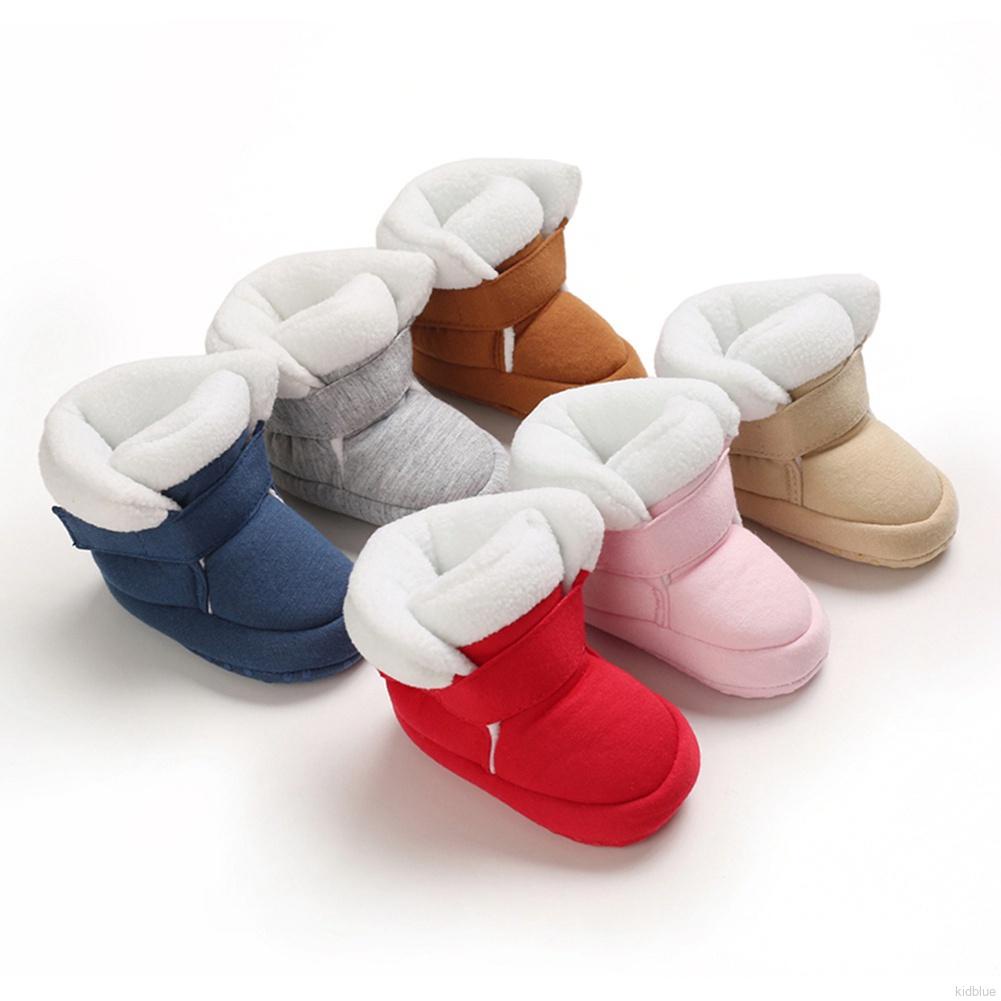 Giày bốt cotton đế mềm chống trượt cho bé trai gái sơ sinh từ 0 tuổi