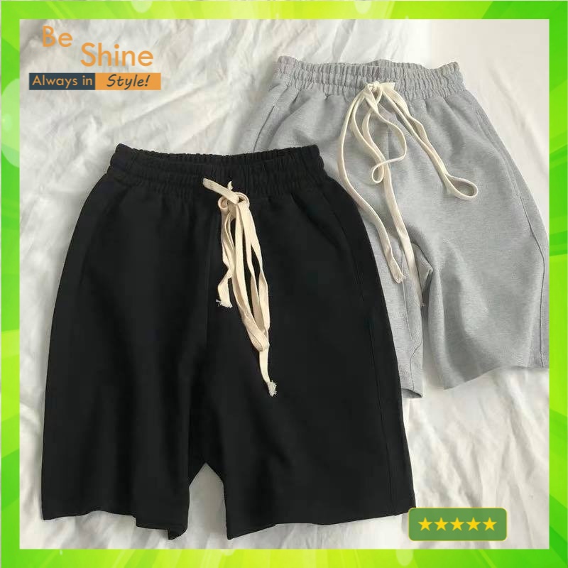 Quần Short Thể Thao Trơn Thun Da Cá Thoáng Mát Form Unisex Thời Trang Nam Nữ beSHINE Clothing