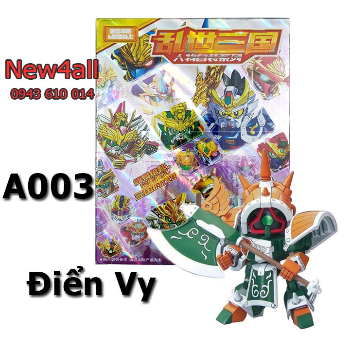 [Gundam New4all] Đồ chơi lắp ghép nhựa SD/BB Gundam A003 Điển Vy - Gundam Tam Quốc giá rẻ tỷ lệ 1/144 cao 13 cm full box