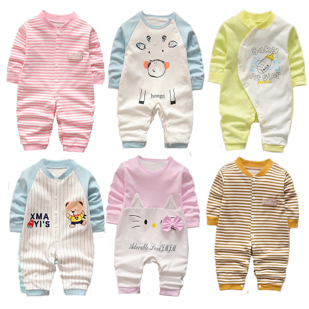  TTS170 Bodysuit Body cotton dài tay cho bé trai bé gái Hàng Quảng châu xuất Nhật