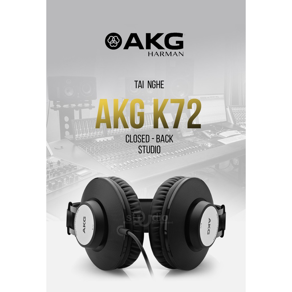 【Chính hãng】Tai nghe kiểm âm AKG K72 Chống Ồn bảo hành 12 tháng - 1 đổi 1 trong 6 tháng