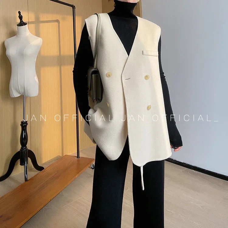 Áo khoác không tay dáng rộng thiết kế mới thời trang theo phong cách hàn quốc dành cho nữ