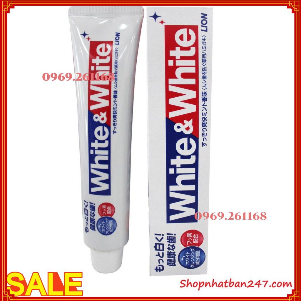 Kem đánh răng White &amp; White Lion Nhật Bản - 100% Authentic